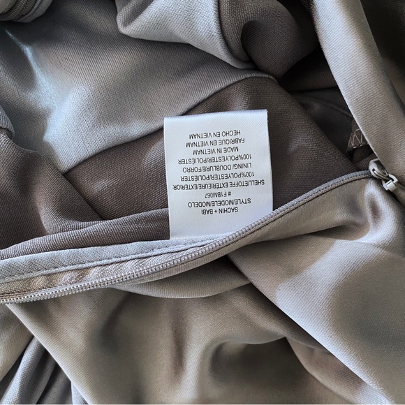 Anthropologie | BHLDN Sachin & Babi Roma Satin Wrap Dress Slate Grey Gray New 4 - Picture 14 of 15